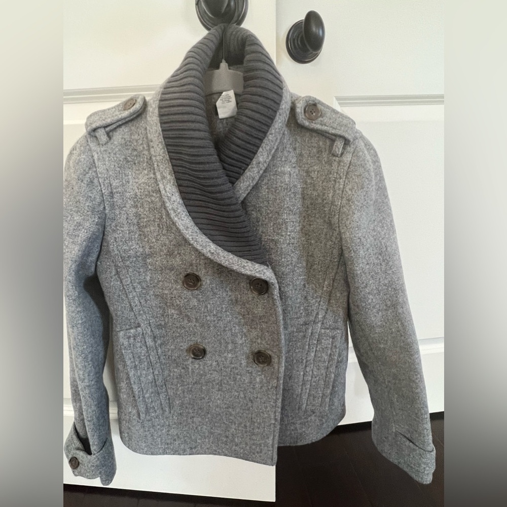 Excellent used condition JCREW gray coat size 0